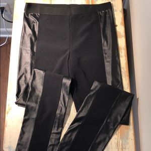 BCBG Caragh Faux-Leather Combo Leggings
